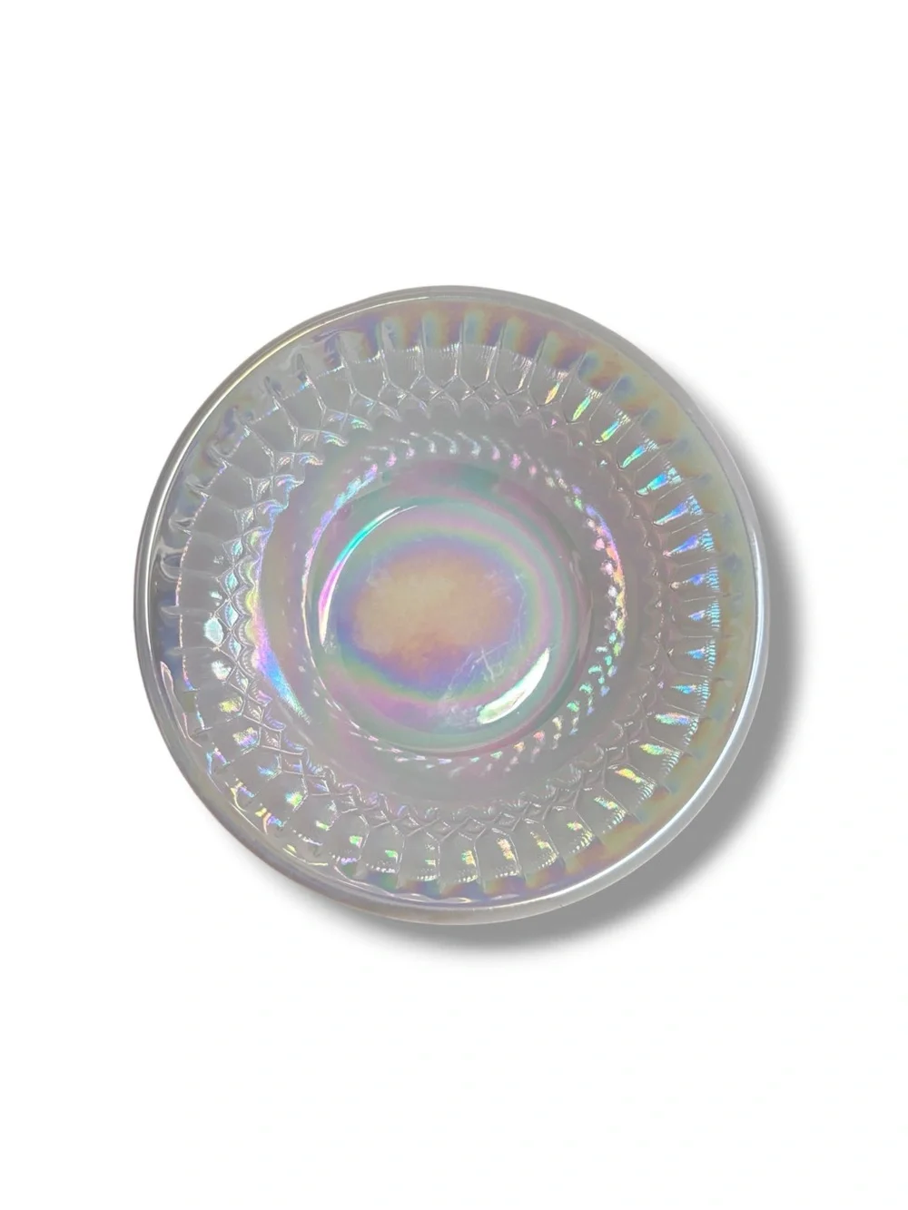 FEDERAL GLASS Moonglow Iridescent Dishes Set of Six VINTAGE